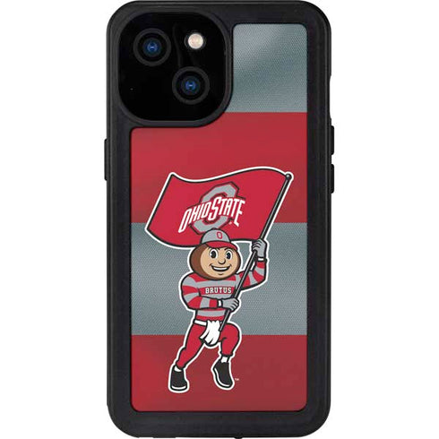 Ohio State University OSU Buckeyes Flag iPhone 15 Waterproof Case